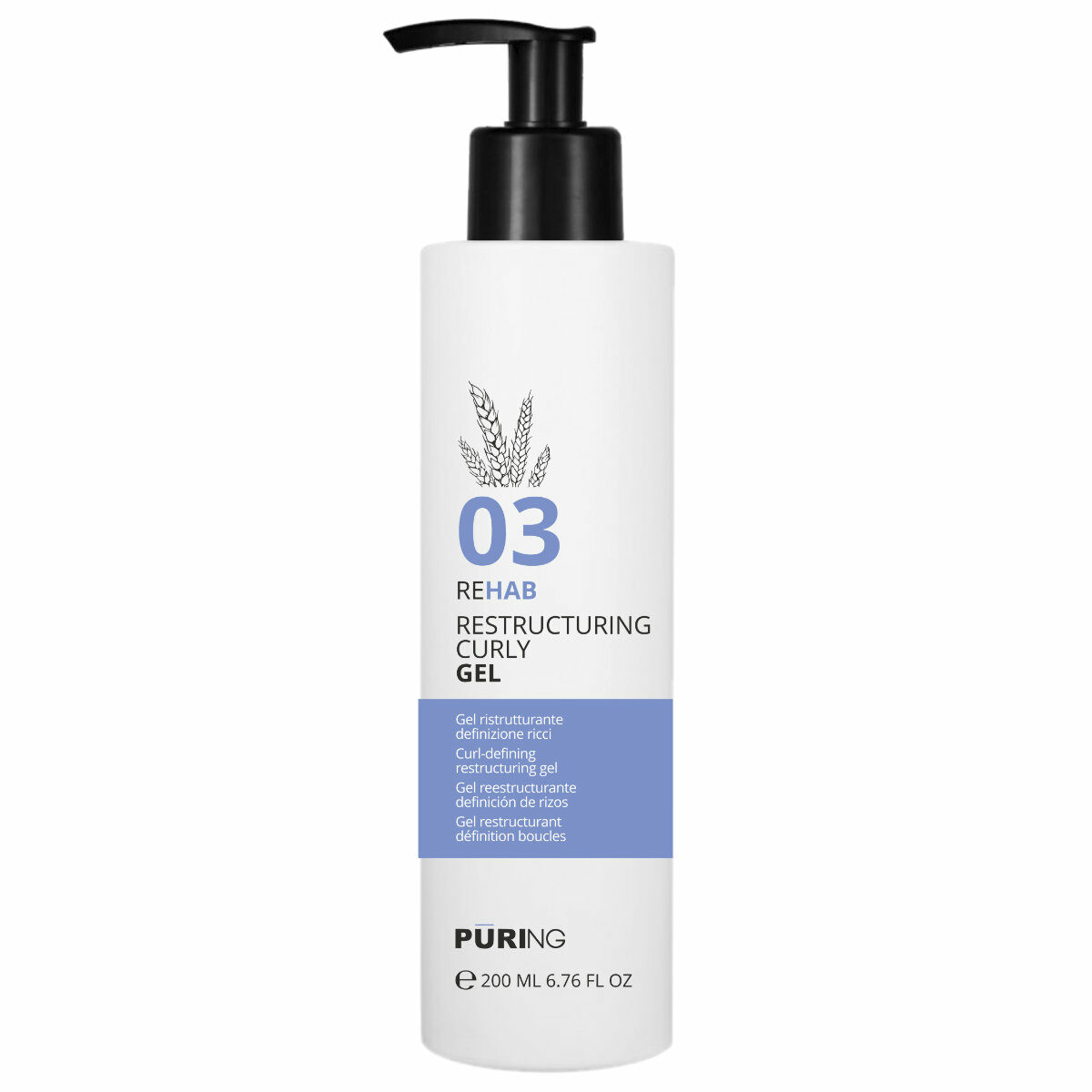 1027485 03 0200ml Rehab Restructuring Curly Gel