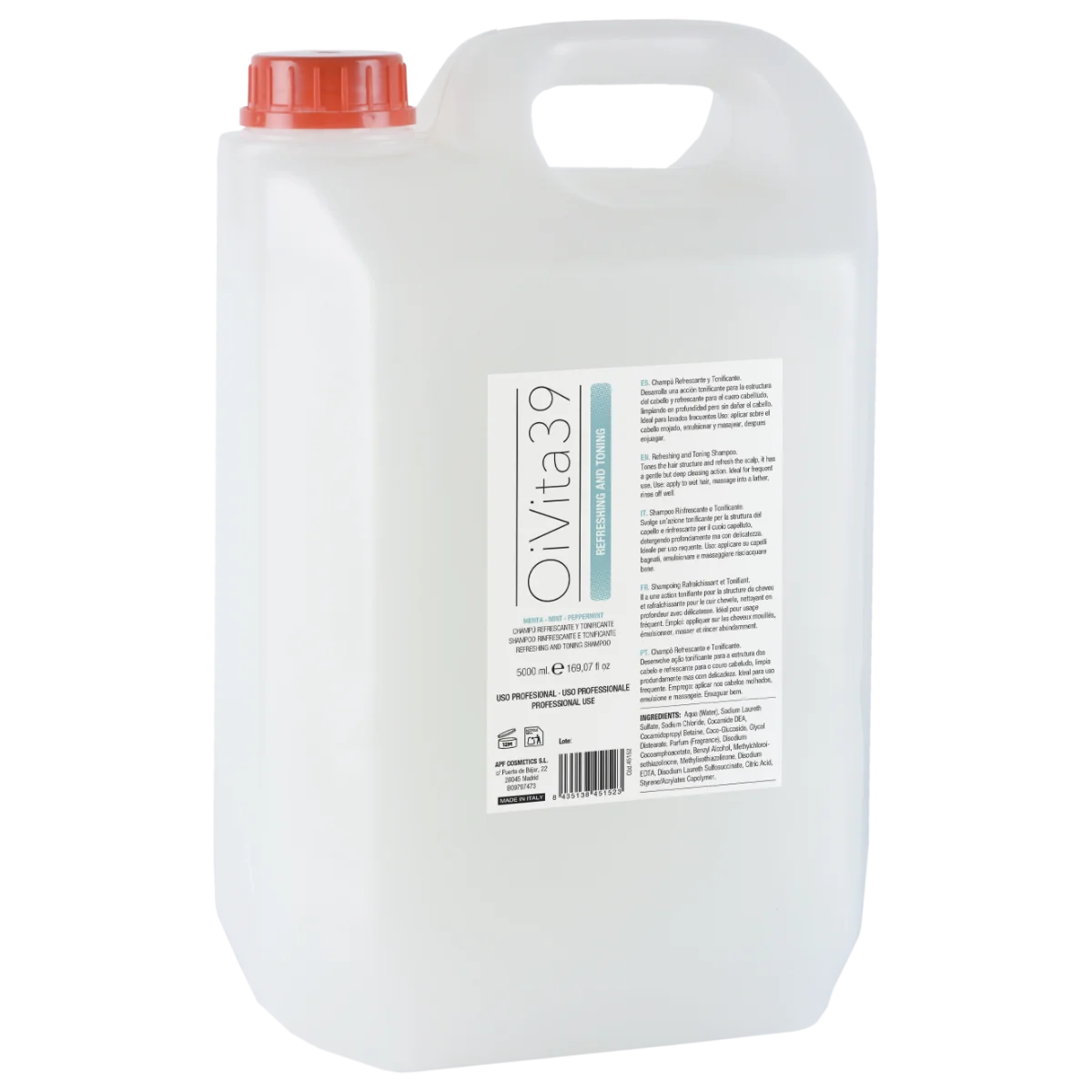 OIV OIESP45152 OiVita39 Refreshing And Toning Mint Shampoo, 5l