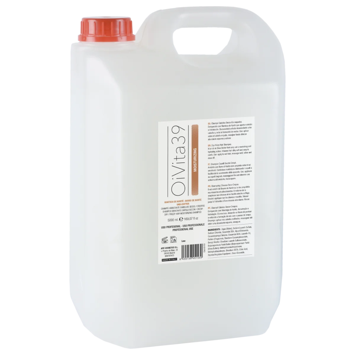 OIV OIESP45153 OiVita39 Shea Butter Shampoo For Dry And Frizzy Hair, 5l